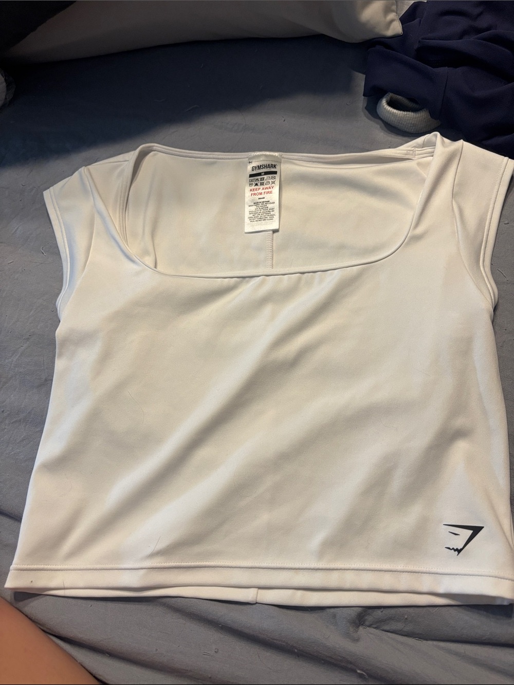 gymshark white tank